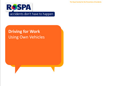 RSPA - Royal Society for the Prevention of Accidents Driving for Work Using Own Vehicles handbook